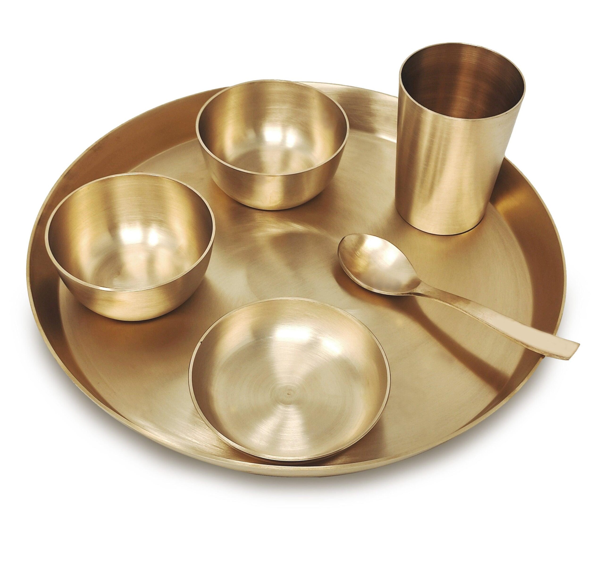 BENGALEN Kansa Dinner Set 12 Inch for Adult Daily Use Annaprashan Sans