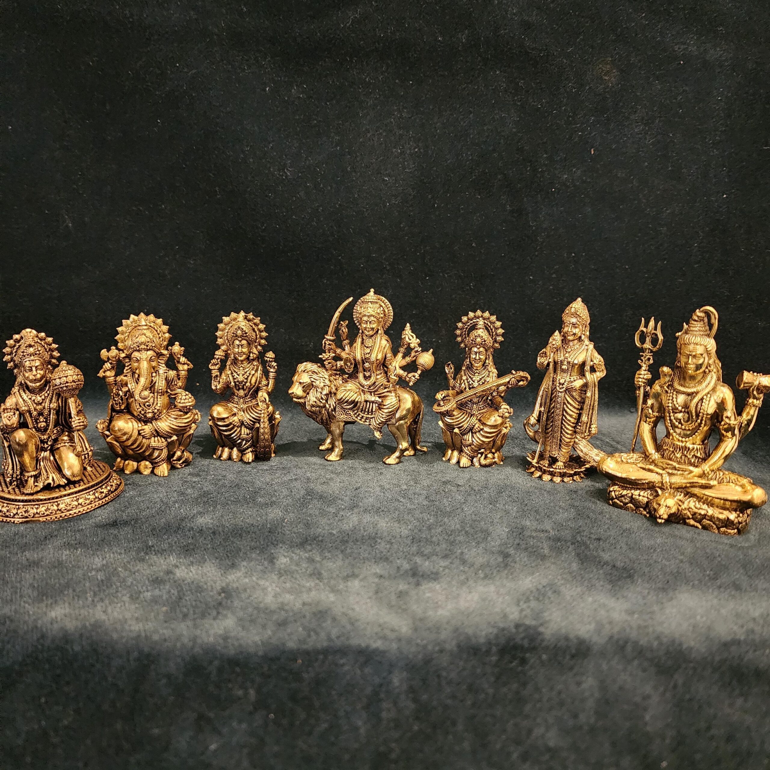 Brass Hindu God Goddess Statue Set | 2.5 Inch | Lakshmi, Ganesha, Saraswati, Shiva, Hanuman - Small Temple Decor - Etsy Australia