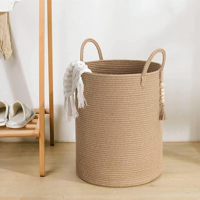 Buy Ddesh Jute Laundry Basket with Handle (58L, Beige) Online (1 Piece) At Best Price