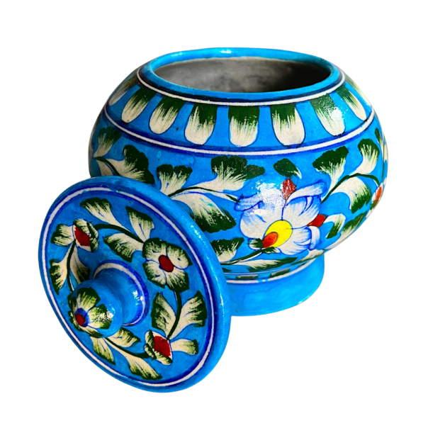 C:\Users\Microsoft\Desktop\mash venture\mash venture\Product Variety Details\Handcrafts Items\Heartful Catelog\Blue Pottery Products\HFC Blue Pottery Jar.png