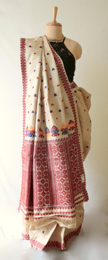 Handloom Classic Traditional Design Muga Silk Saree from Assam ...