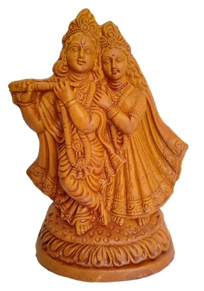 Terracotta Clay Lord Radha Krishna Statue - Murlidhar/Krishn Kanhiya I – Mukherjee Handicrafts