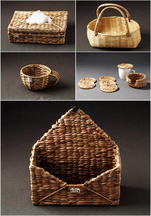 Water Hyacinth Products from Assam | Home decor kitchen, Photo album ...