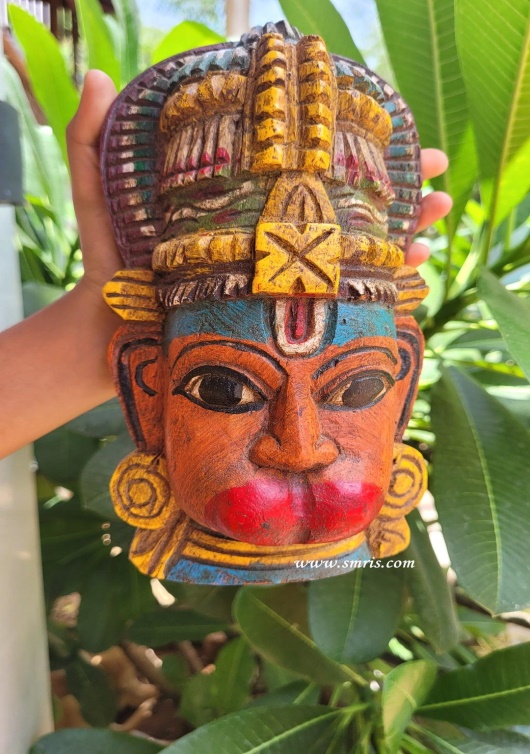 Wooden Pot Lady Indian handicrafts handpainted show piece Indian Handicraft – Smris